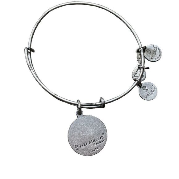 ALEX AND ANI Silver Daughter Dangle Charm Bangle - Picture 2 of 2